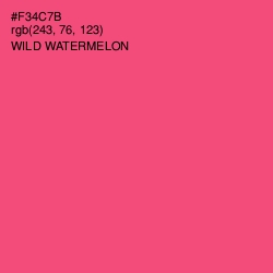 #F34C7B - Wild Watermelon Color Image